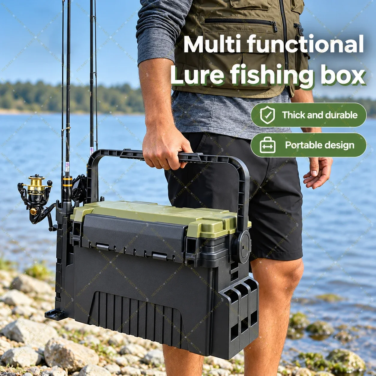 Large Capacity Tackle Fishing  - Fishing Kayak Crate 评论和价格